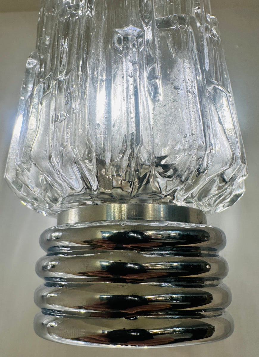 Hoffmeister Iced Glass Wall Lights, 1970s
