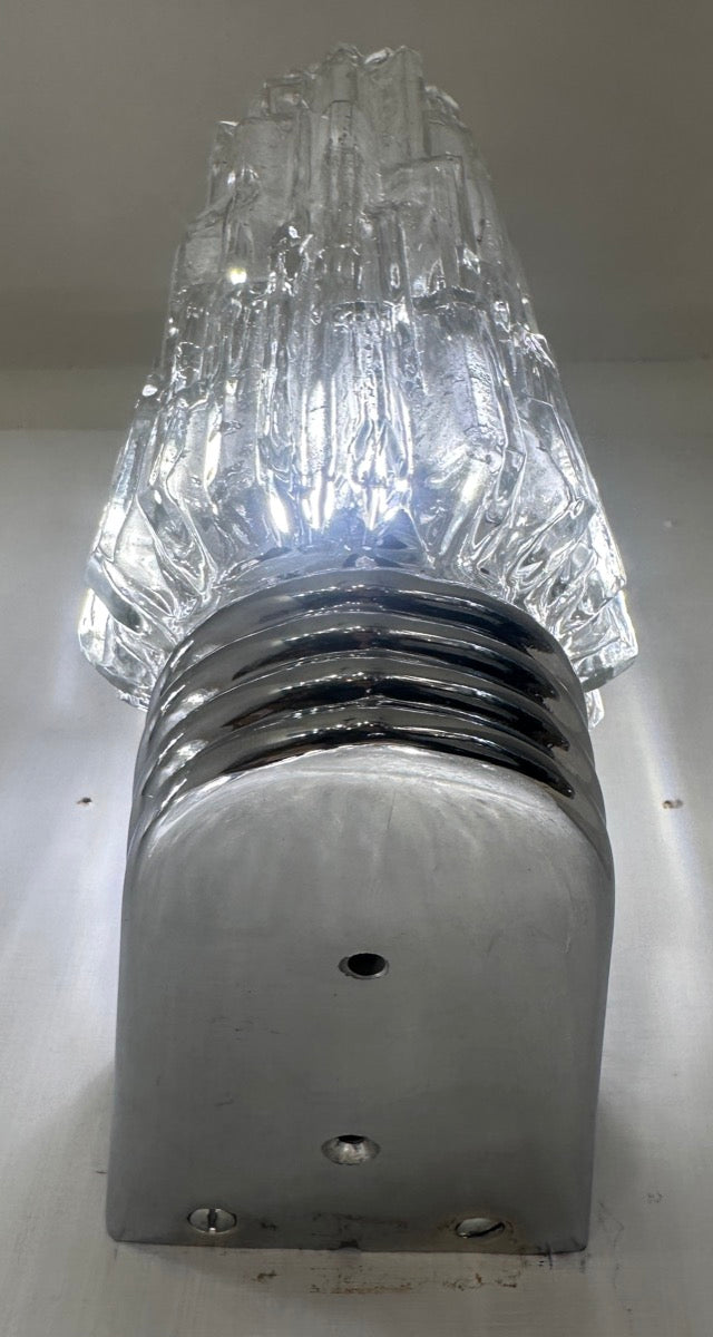 Hoffmeister Iced Glass Wall Lights, 1970s