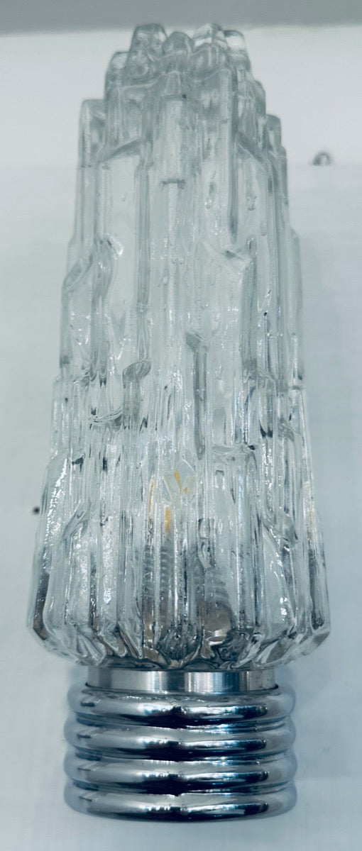 Hoffmeister Iced Glass Wall Lights, 1970s