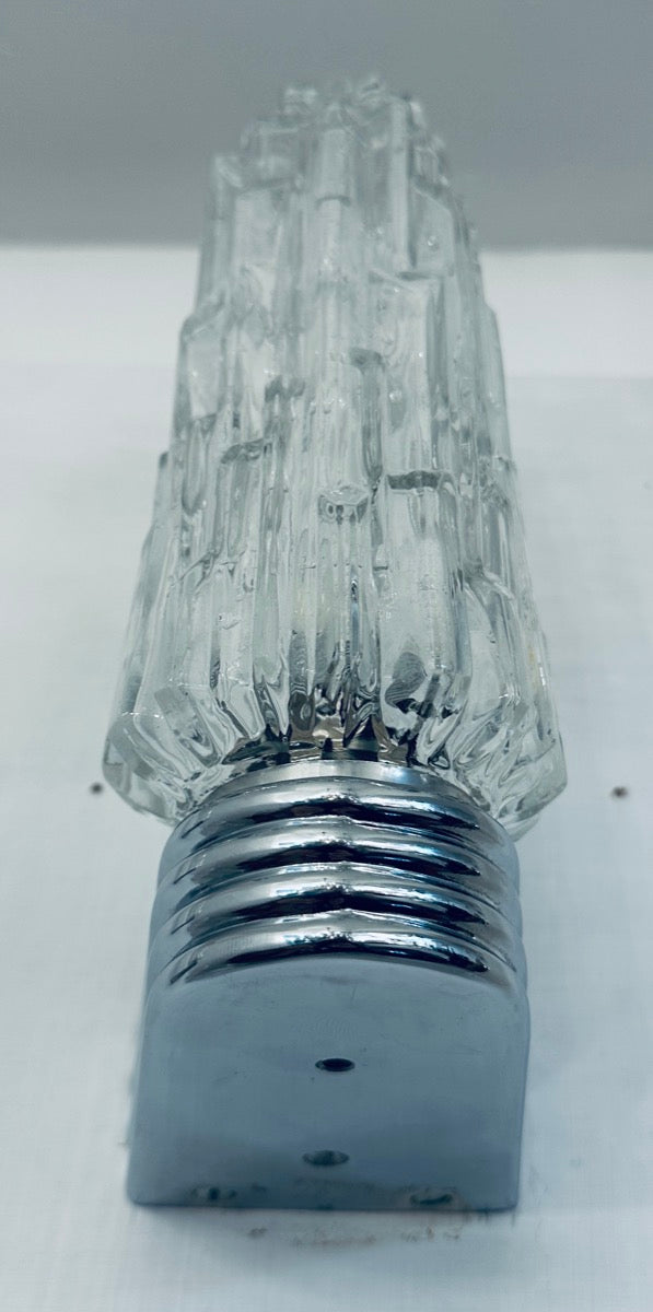 Hoffmeister Iced Glass Wall Lights, 1970s