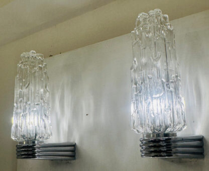 Hoffmeister Iced Glass Wall Lights, 1970s - Image 13