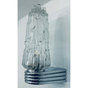 Hoffmeister Iced Glass Wall Lights, 1970s