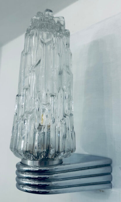 Hoffmeister Iced Glass Wall Lights, 1970s - Image 12