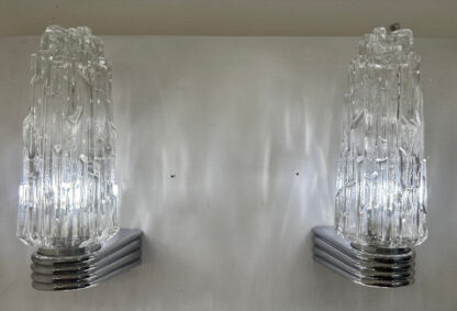 Hoffmeister Iced Glass Wall Lights, 1970s - Image 14