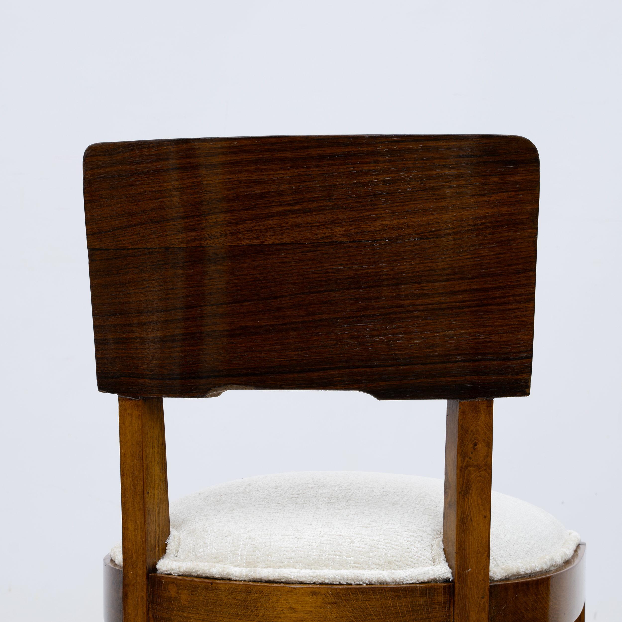 Set of Six Art Deco Italian Walnut Dining Chairs, 1930s