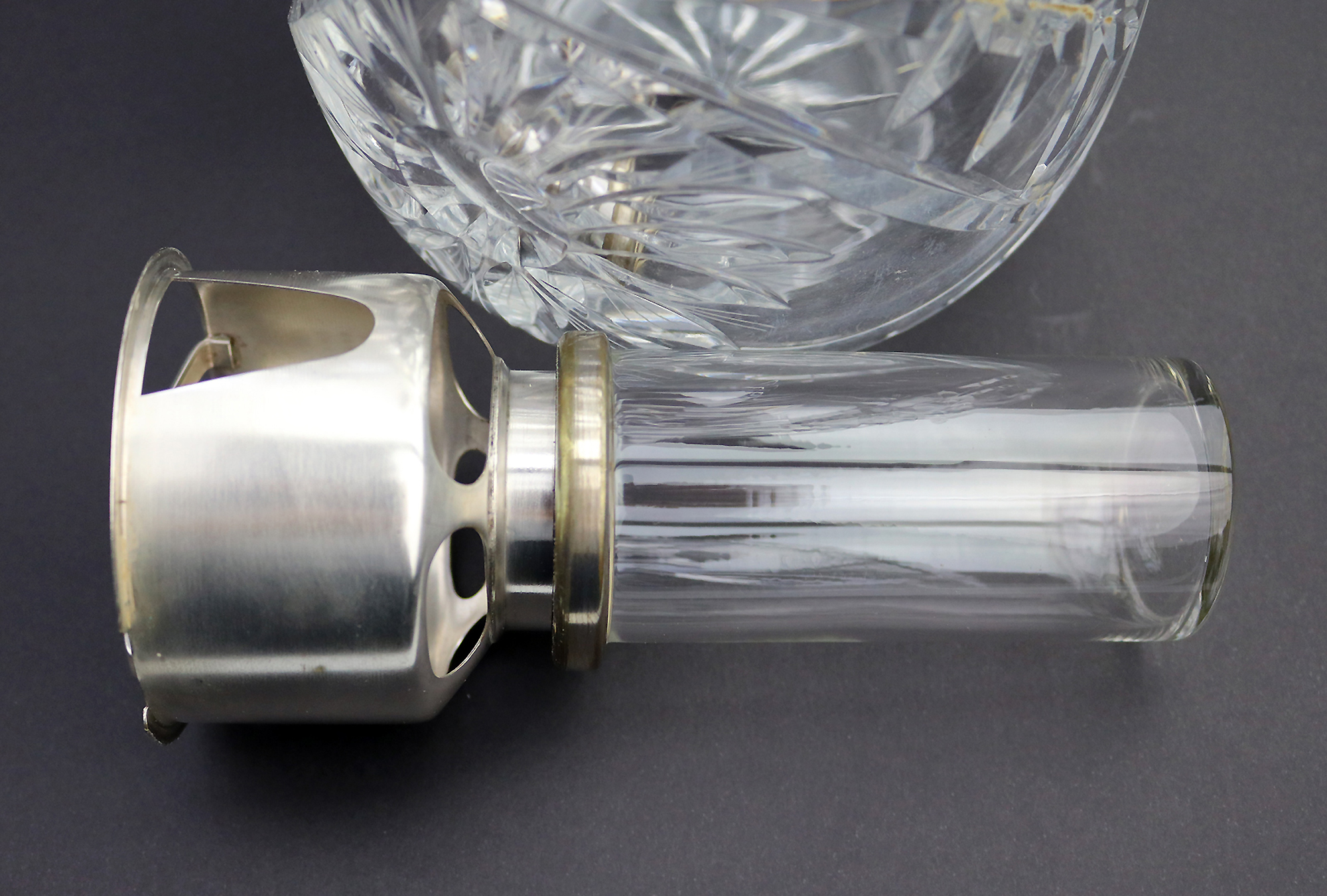A substantial WMF deep cut glass & silver plate Lemonade Jug & ice holder C.1935+