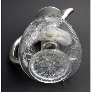 A substantial WMF deep cut glass & silver plate Lemonade Jug & ice holder C.1935+