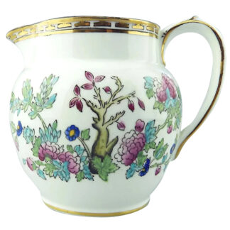 An antique Harrods Victorian pottery hand coloured Indian Tree Jug C.1891+