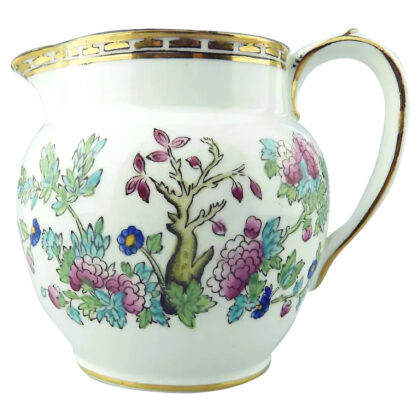 An antique Harrods Victorian pottery hand coloured Indian Tree Jug C.1891+
