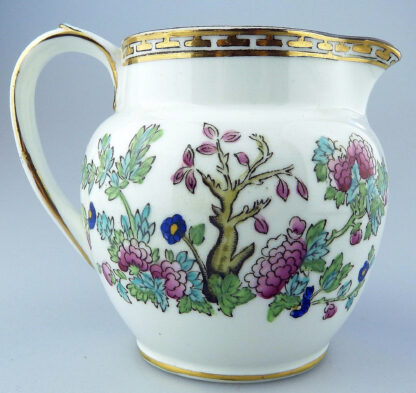 An antique Harrods Victorian pottery hand coloured Indian Tree Jug C.1891+ - Image 3