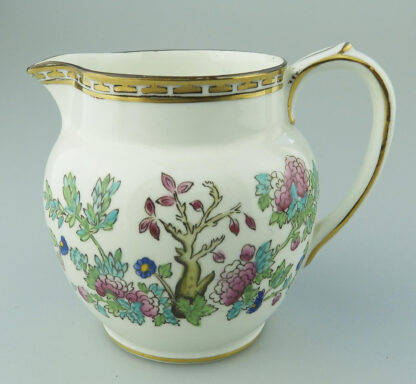 An antique Harrods Victorian pottery hand coloured Indian Tree Jug C.1891+ - Image 4