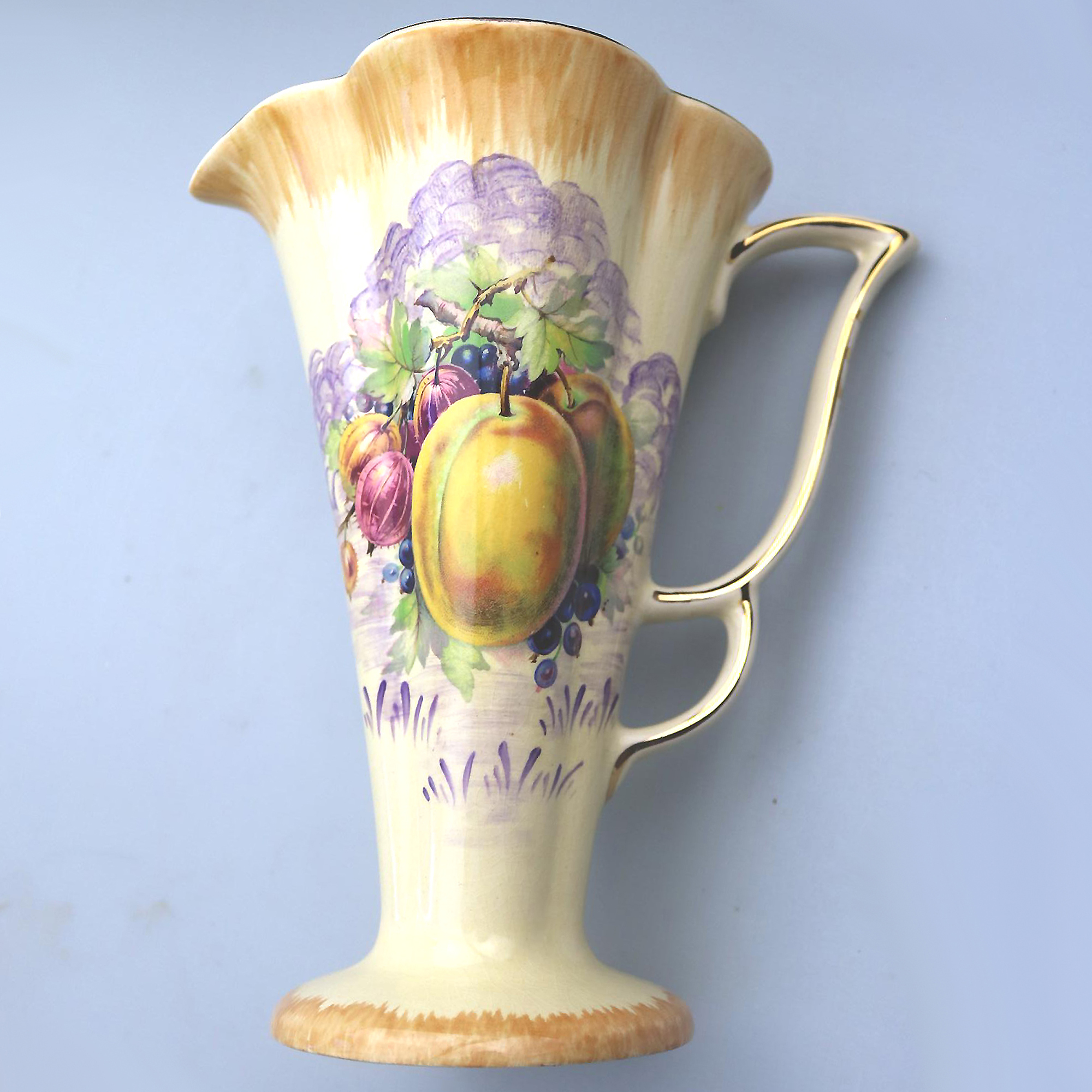 A large mid-century Art Deco ceramic art pottery Arthur Wood dover Jug C.1954