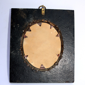 A very fine antique Georgian polychrome painted Portrait Miniature Silhouette