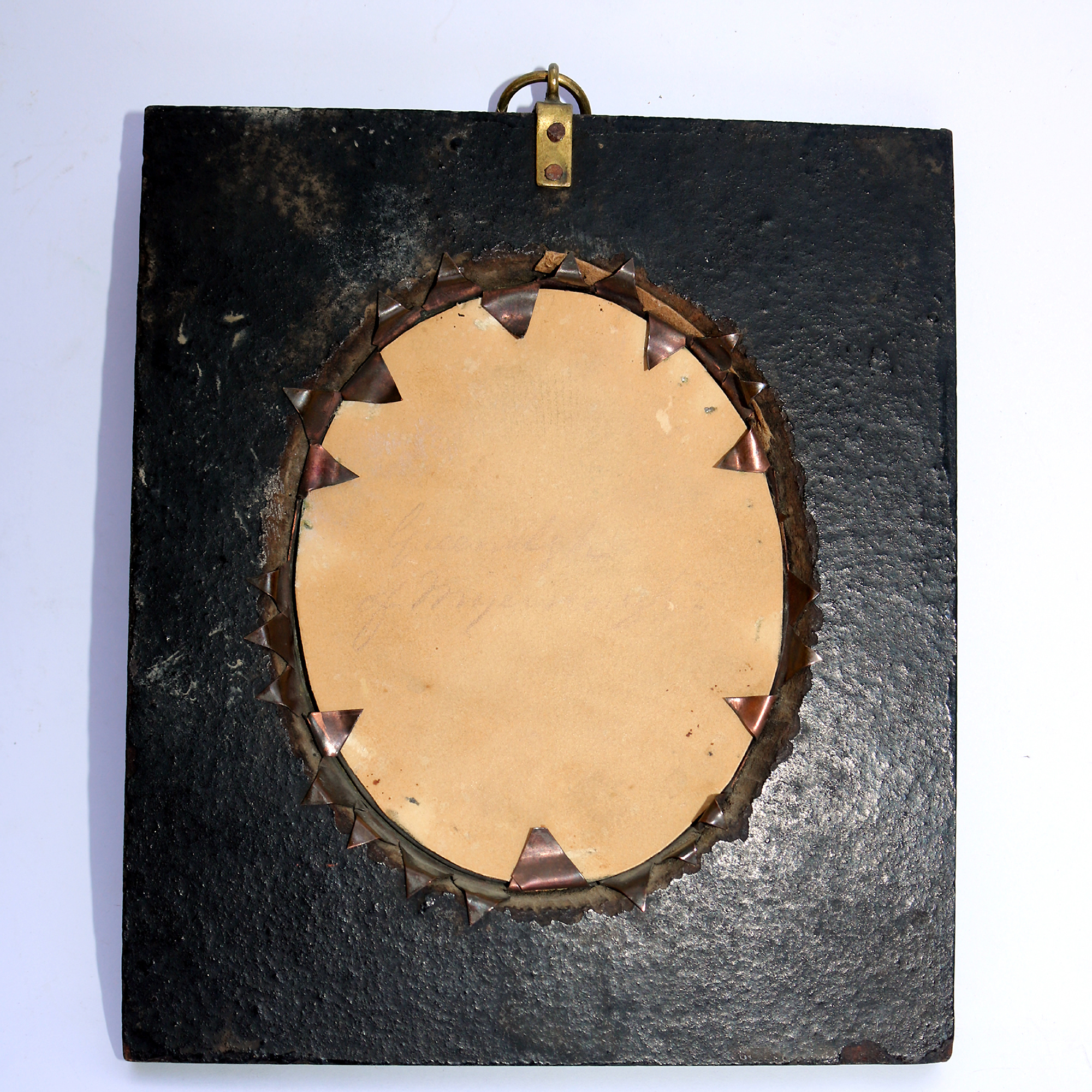 A very fine antique Georgian polychrome painted Portrait Miniature Silhouette