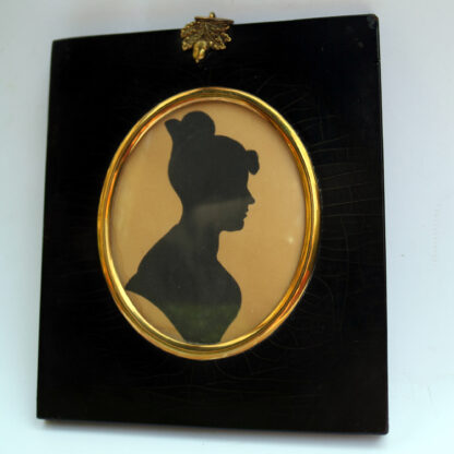 An antique Silhouette scissor cut Portrait Miniature Picture C.19thC - Image 2