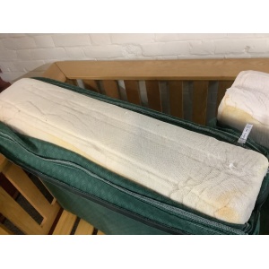 A Substantial Pair Of 3 Seater Settees In Solid English Light Oak.