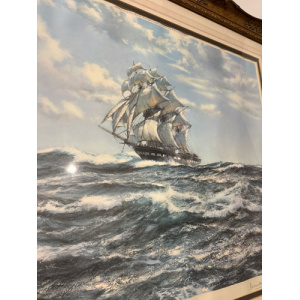After Montague Dawson, The Windsor Castle, limited edition coloured print