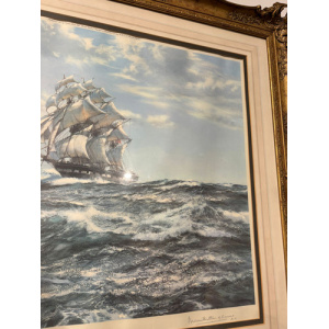 After Montague Dawson, The Windsor Castle, limited edition coloured print
