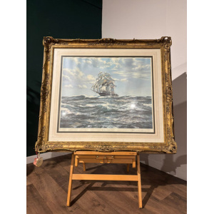 After Montague Dawson, The Windsor Castle, limited edition coloured print