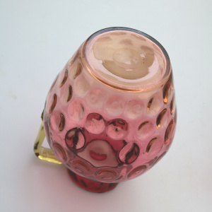 A good antique Victorian glass dimpled amberina cranberry Lemonade Set C.19thC