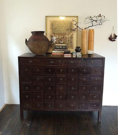 Antique Chinese Armoire, 19th Century Medicine Cabinet, Apothecary Chest