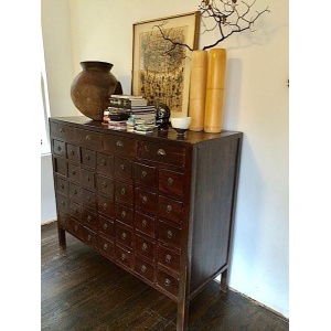 Antique Chinese Armoire, 19th Century Medicine Cabinet, Apothecary Chest