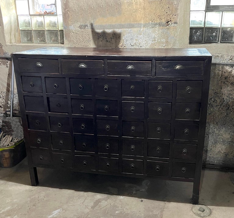 Antique Chinese Armoire, 19th Century Medicine Cabinet, Apothecary Chest