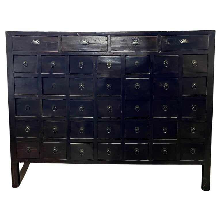 Antique Chinese Armoire, 19th Century Medicine Cabinet, Apothecary Chest