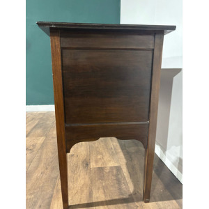 Antique Framed Oak Washstand With Marble Top & Back