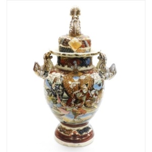 Antique Japanese Satsuma Vase Early 20th Century