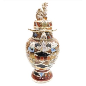 Antique Japanese Satsuma Vase Early 20th Century