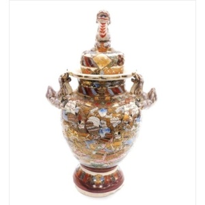 Antique Japanese Satsuma Vase Early 20th Century