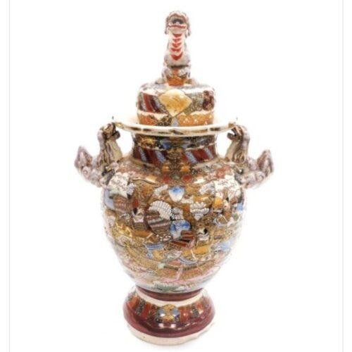 Antique Japanese Satsuma Vase Early 20th Century