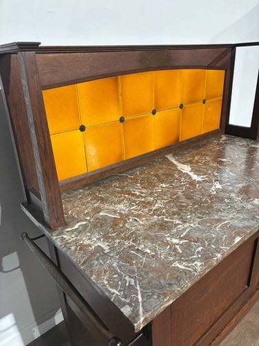 Arts & Crafts Marble Top Washstand