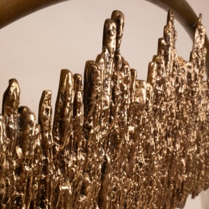 "Aurora - ULTRABRONZO99" bed by Luciano Frigerio for Frigerio di Desio 1970
