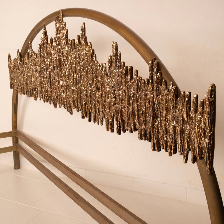 "Aurora - ULTRABRONZO99" bed by Luciano Frigerio for Frigerio di Desio 1970