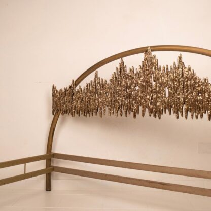 "Aurora - ULTRABRONZO99" bed by Luciano Frigerio for Frigerio di Desio 1970
