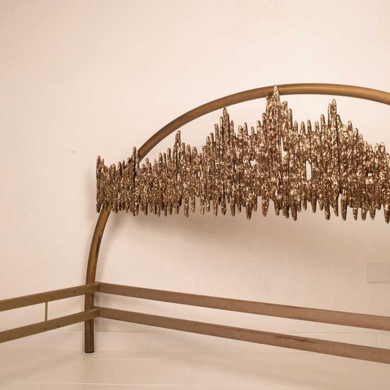 "Aurora - ULTRABRONZO99" bed by Luciano Frigerio for Frigerio di Desio 1970