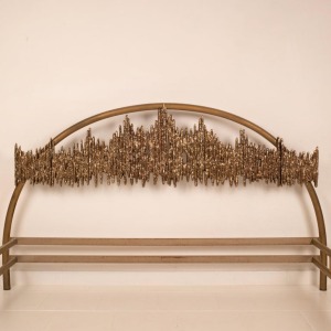 "Aurora - ULTRABRONZO99" bed by Luciano Frigerio for Frigerio di Desio 1970