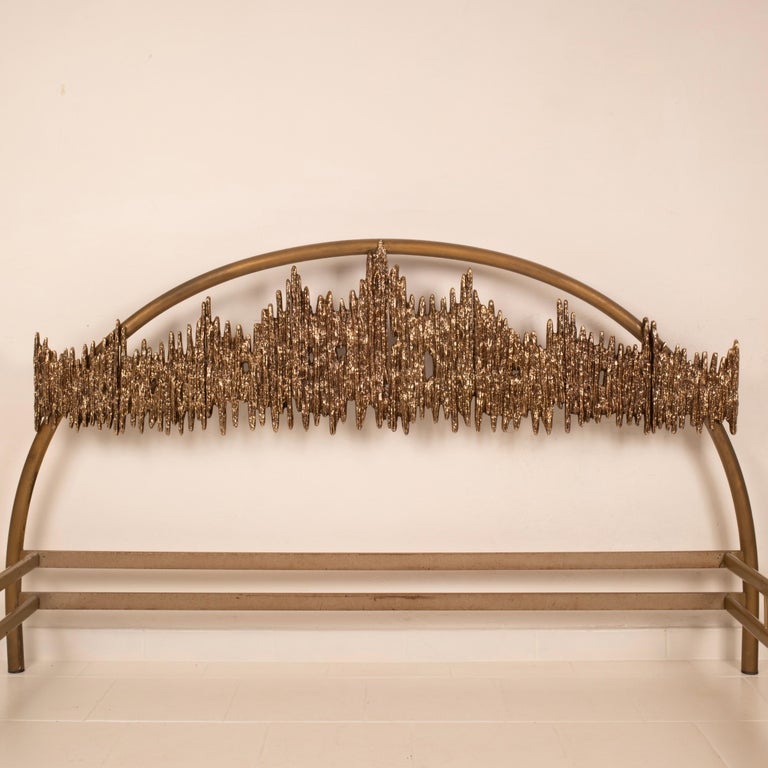 "Aurora - ULTRABRONZO99" bed by Luciano Frigerio for Frigerio di Desio 1970