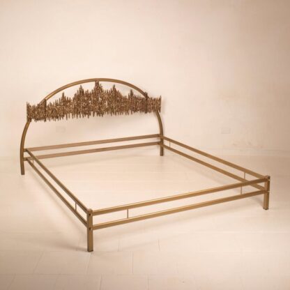 "Aurora - ULTRABRONZO99" bed by Luciano Frigerio for Frigerio di Desio 1970