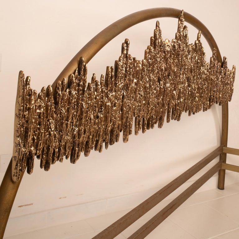 "Aurora - ULTRABRONZO99" bed by Luciano Frigerio for Frigerio di Desio 1970