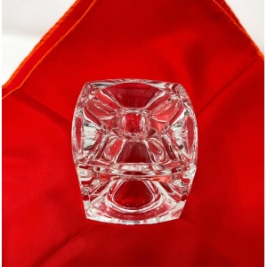 Bohemian Czech Art Glass Ice Cube Candle Holder by Rudolf Jurnikl