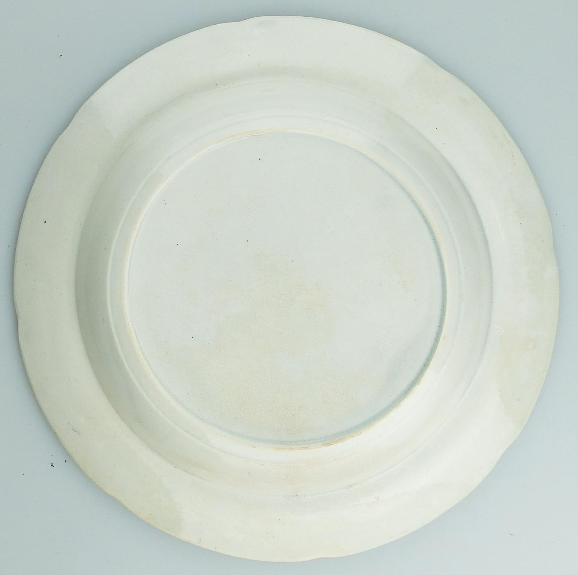 An unusual antique English pottery blue & white Transferware Soup Bowl C.19thC