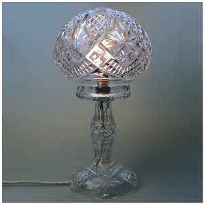 A large & impressive very pretty vintage cut glass Table Lamp C.20thC