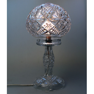A large & impressive very pretty vintage cut glass Table Lamp C.20thC