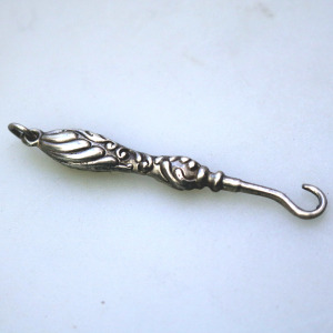 An antique all English solid silver Chatelaine Glove Hook by Adie & Lovekin 1900
