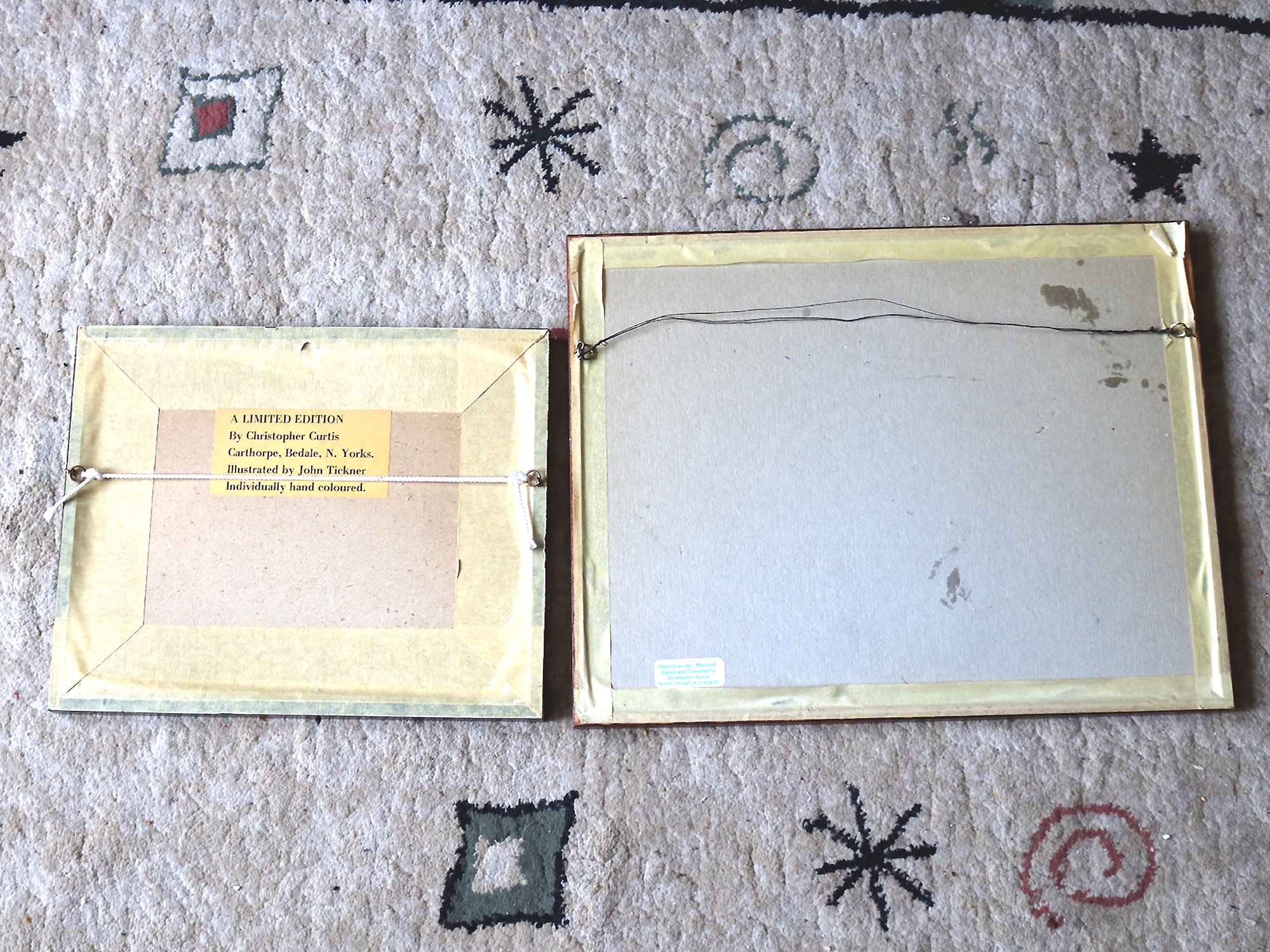 2X Limited Edition Poems by Christopher Curtis artwork by John Tickner C.20thC