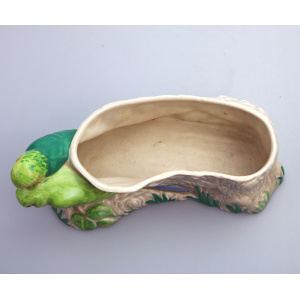 An Art Deco Newport Pottery Clarice Cliff Love Birds Trough Vase C.1937+