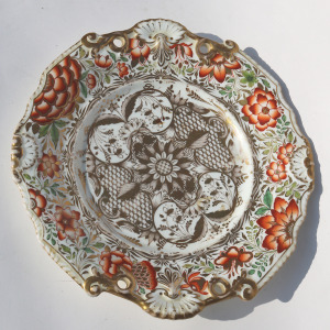 An antique Georgian finely gilded Coalport porcelain Stand Plate C.early 19thC